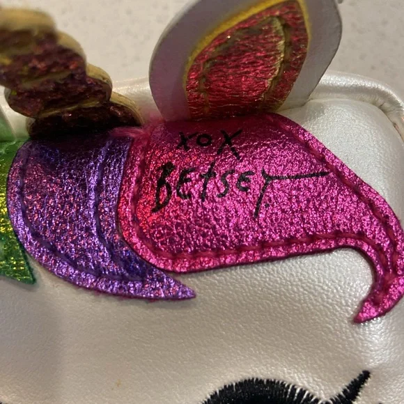 Betsey Johnson Unicorn Small Zippered Pouch - Picture 7 of 8